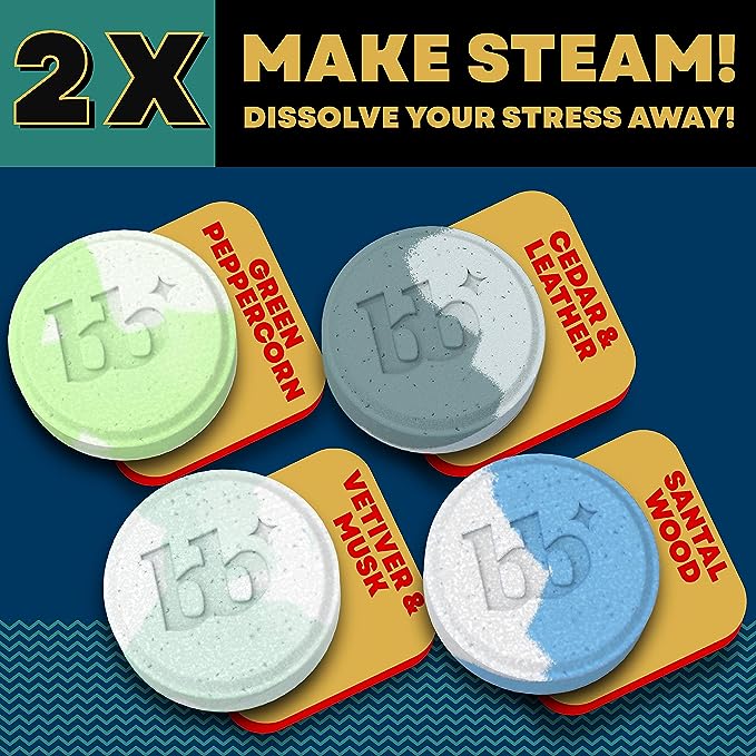 8 Pack Men's Shower Steamers