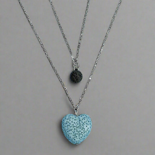 Blue Lava Rock Diffuser Necklace