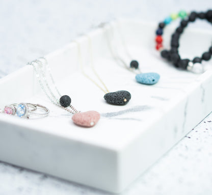 Pink Lava Rock Diffuser Necklace