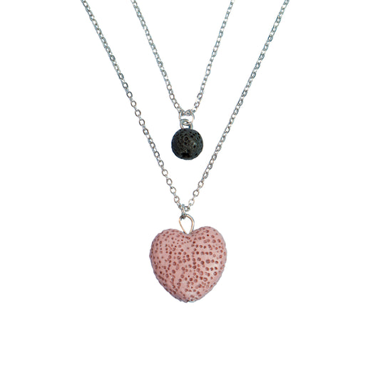 Pink Lava Rock Diffuser Necklace