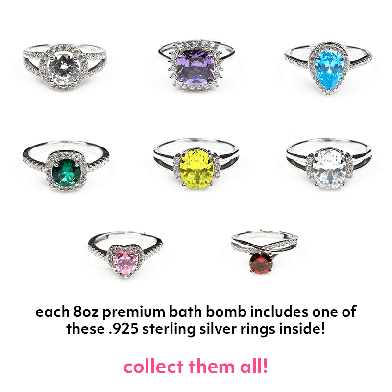 Bloom Premium 8oz Bath Bomb .925 Sterling Silver Ring