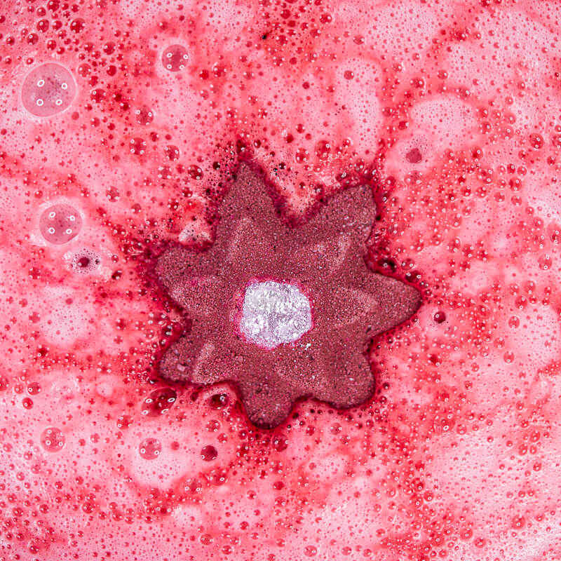 Poinsettia Bath Bomb with Ring