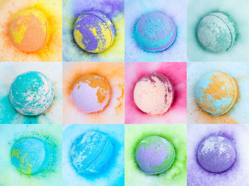 24 increíbles bombas de baño (6 oz cada una, con anillos)