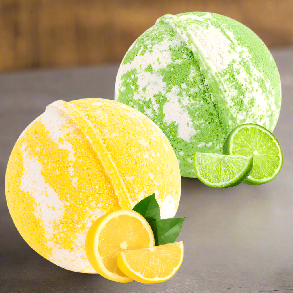 Lemon Drop + Lime Zest Bath Bombs (6oz/ea. w/Rings)