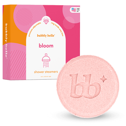 Vaporizadores de ducha Bloom [paquete de 4 (1 libra)+anillo+bolsa de ducha]