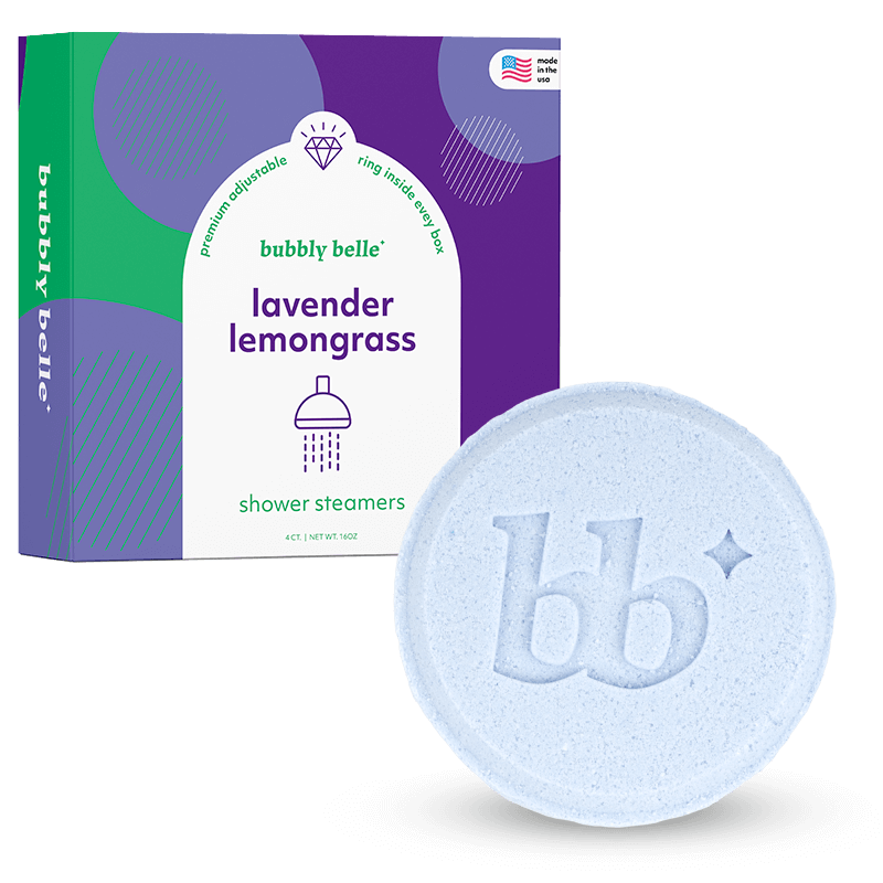 Lavender Lemongrass Shower Steamers (4 Pack+ring)
