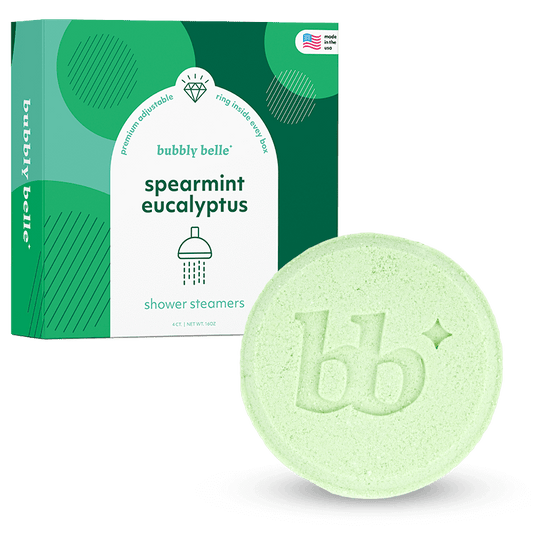 Spearmint Eucalyptus Shower Steamers (4 Pack+Ring)