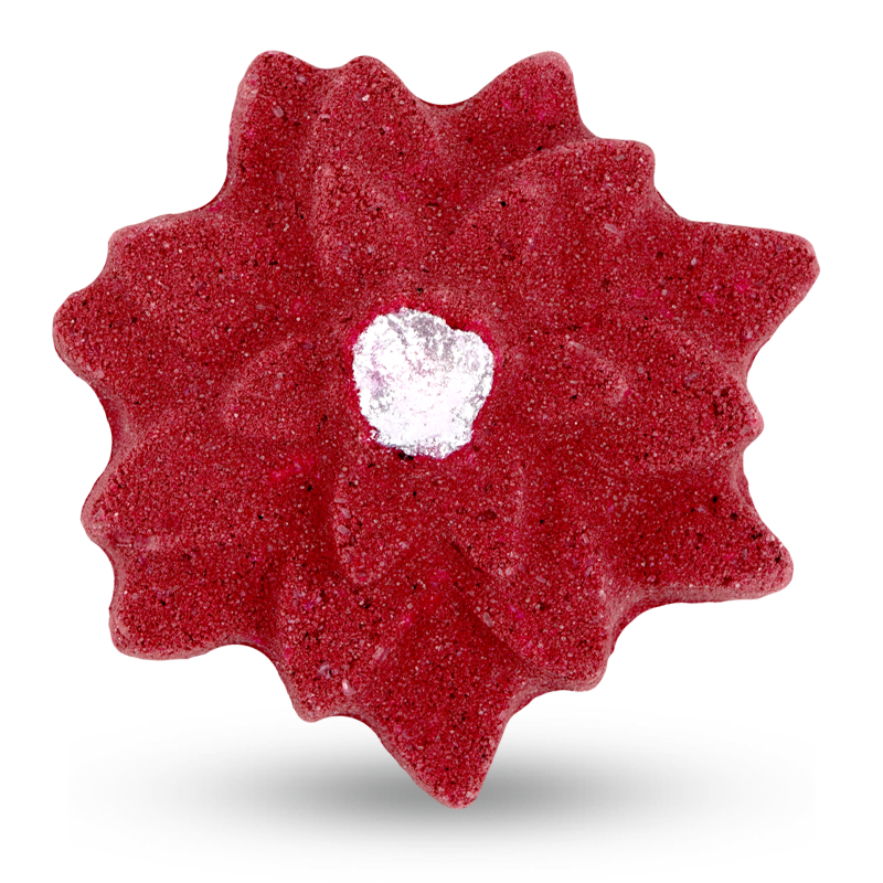 Poinsettia Bath Bomb with Ring