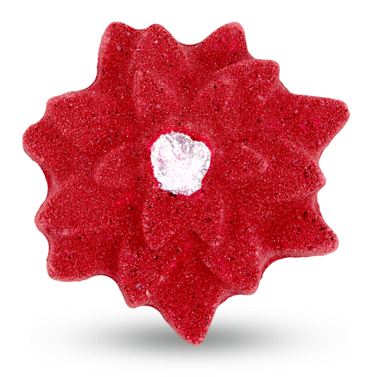 Poinsettia Bath Bomb with Ring